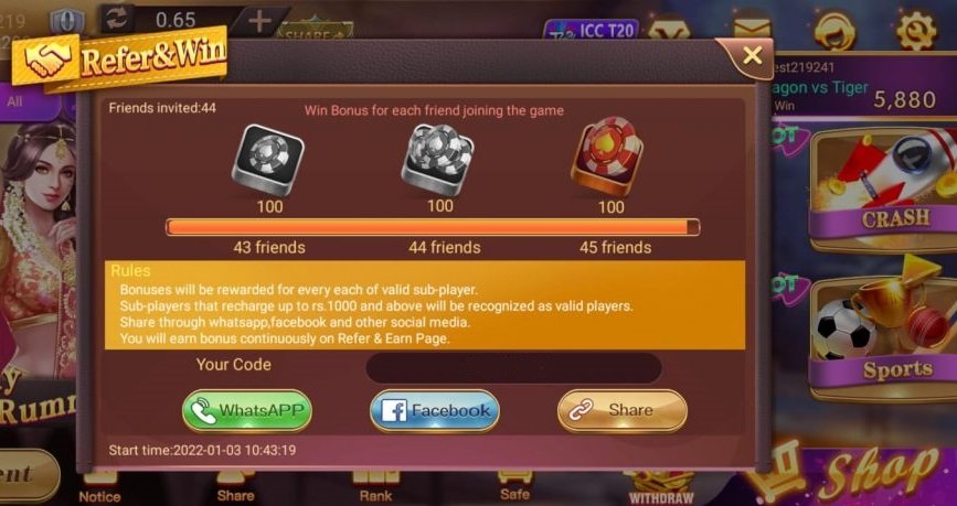 Teen Patti Joy App Refer and Earn Bonus