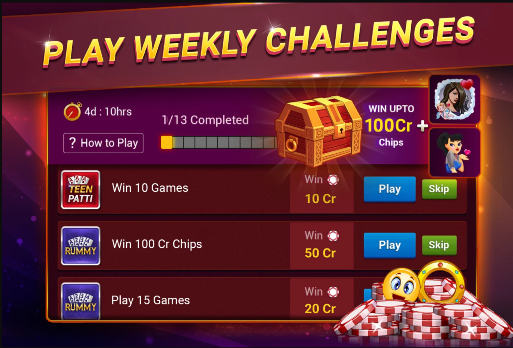 Teenpatti Real Weekly Challenges